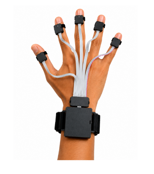 Gestalk electronic glove with finger sensors and wrist-mounted device